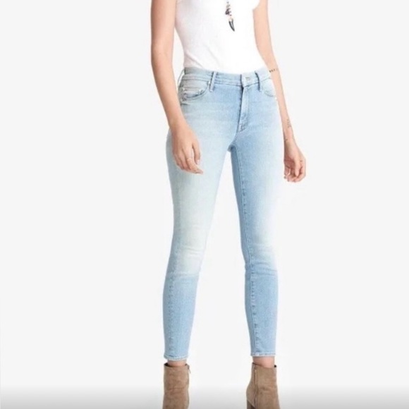 MOTHER sz 27 The Looker When in Rome Light Wash Skinny Jeans great condition - Picture 1 of 12